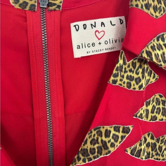 Stylish Red Patterned Dress - Picture 3 of 5